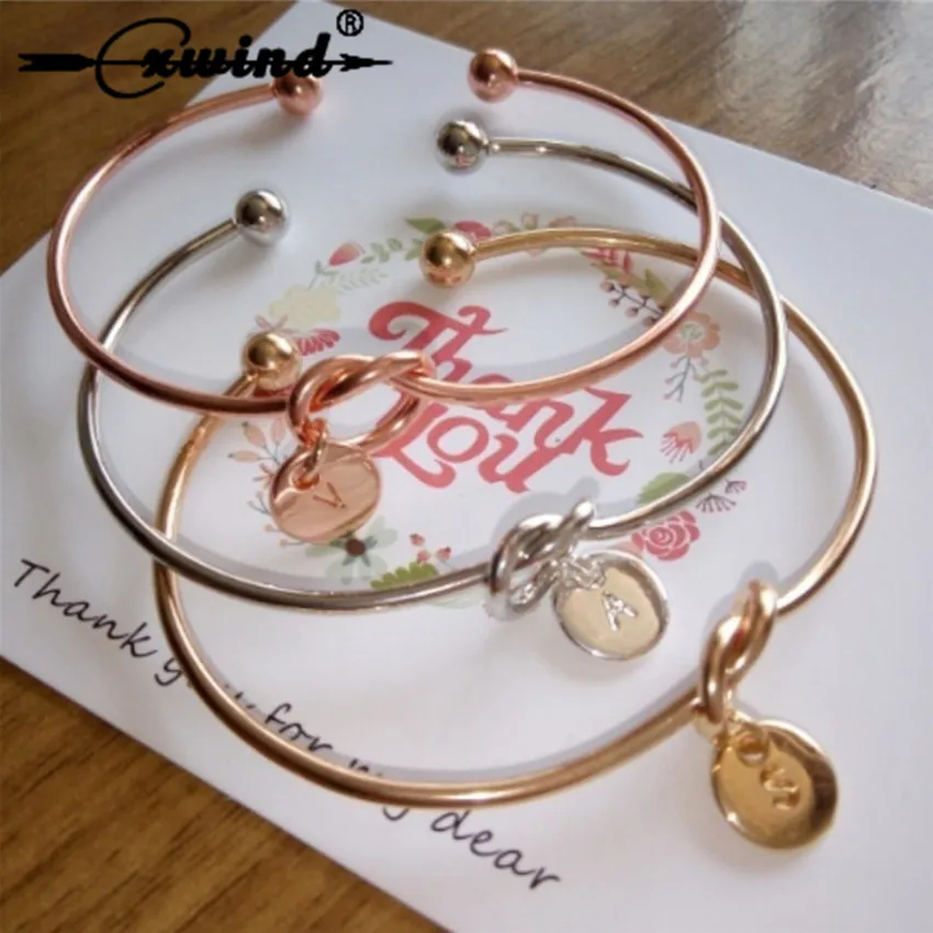 Cxwind Boho Charm A-Z Disc Initial Letter Knot Bangle Bracelet for Women Girl Gold Rose Gold Open Cuff Bangle
Cxwind Boho Charm A-Z Disc Initial Letter Knot Bangle Bracelet for Women Girl Gold Rose Gold Open Cuff Bangle