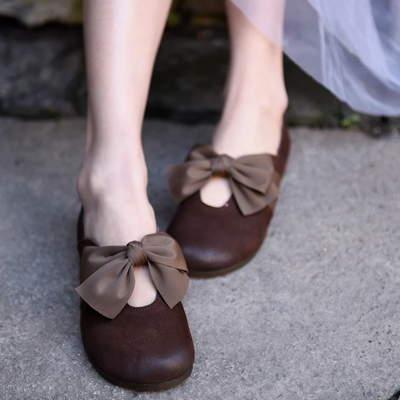 Artmu Original Women's Shoes Butterfly Knot Shallow Mouth Flat Sole Genuine Leather Soft Sole New Handmade Round Toe Flats 3319
Artmu Original Women's Shoes Butterfly Knot Shallow Mouth Flat Sole Genuine Leather Soft Sole New Handmade Round Toe Flats 3319