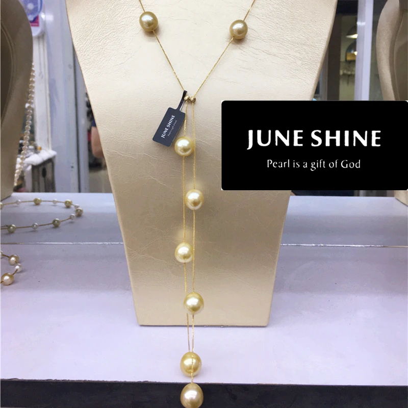 High Grade Pearl Necklace 18K Gold Southsea Pearl sweater chain NL008 for women wedding jewelry gift
High Grade Pearl Necklace 18K Gold Southsea Pearl sweater chain NL008 for women wedding jewelry gift
