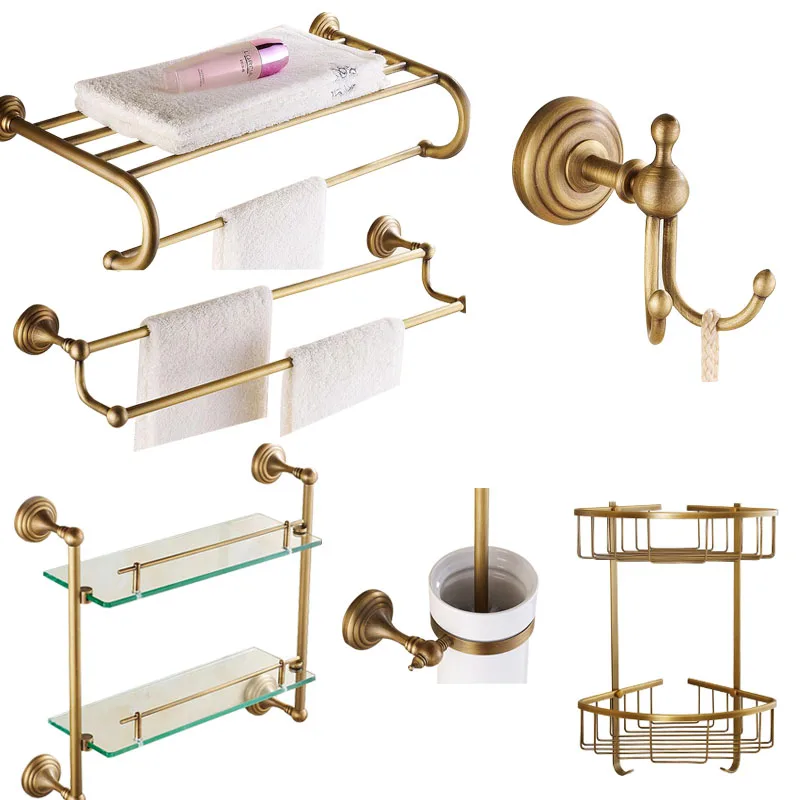 Solid Bathroom Accessories Set Wall Mounted Products Brass Brushed Antique Bath Hardware Sets
Solid Bathroom Accessories Set Wall Mounted Products Brass Brushed Antique Bath Hardware Sets