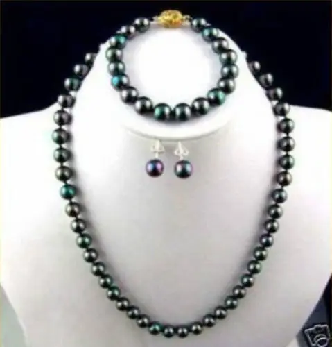 FREE shipping>>>>> 7-8mm black Akoya Cultured Pearl Necklace Bracelet Earring 18" jewelry sets
FREE shipping>>>>> 7-8mm black Akoya Cultured Pearl Necklace Bracelet Earring 18" jewelry sets