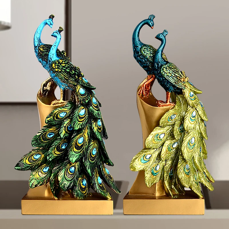 creative resin peacock statue home decor craft room decoration objects Wine cooler figurine vintage office ornament Wedding Gift
creative resin peacock statue home decor craft room decoration objects Wine cooler figurine vintage office ornament Wedding Gift