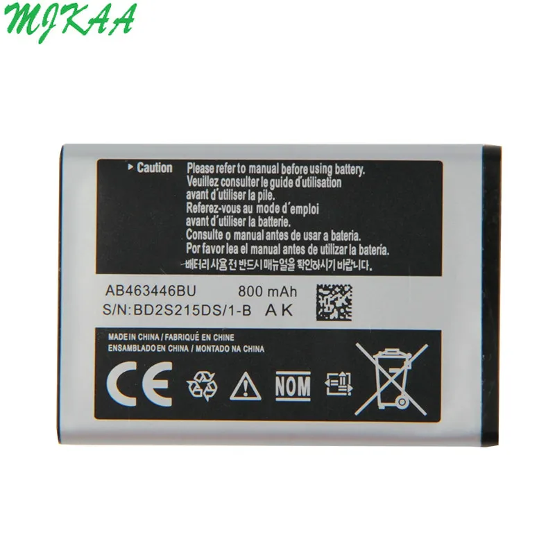 Original Battery AB043446BE AB463446BU AB553446BU For C3300K X208 X160 B309 GT-C3520 E1228 GT-E2530 E339 GT-E2330 C5212
Original Battery AB043446BE AB463446BU AB553446BU For C3300K X208 X160 B309 GT-C3520 E1228 GT-E2530 E339 GT-E2330 C5212