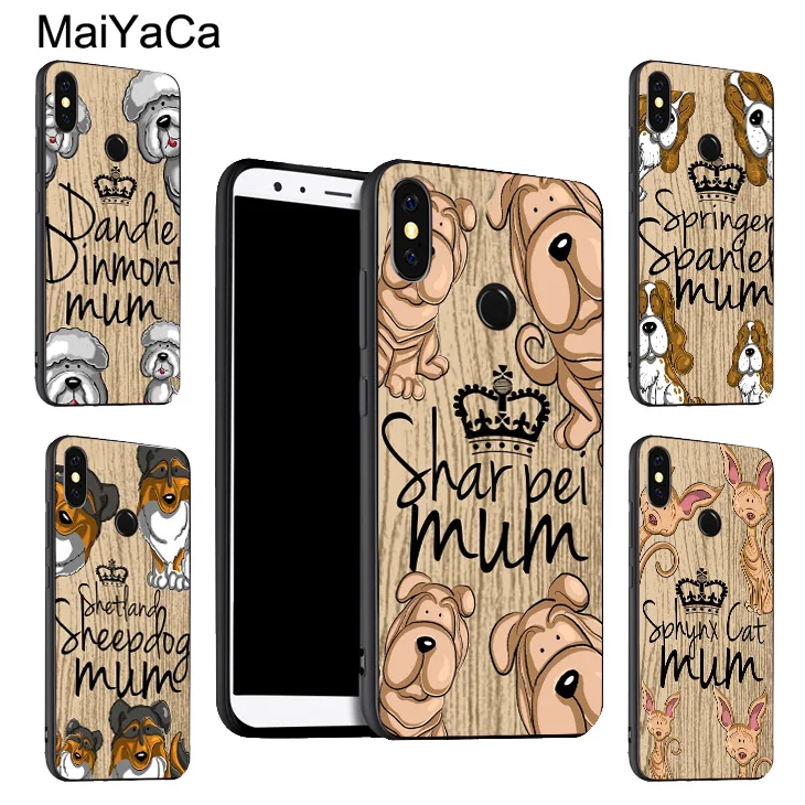 MaiYaCa Shar pei dog Springer Mum For POCO X3 F2 Pro F1 чехол для Red mi Note 9 8 T 7 9S 9C Mi 10 Lite A3 9T|Бамперы| |
