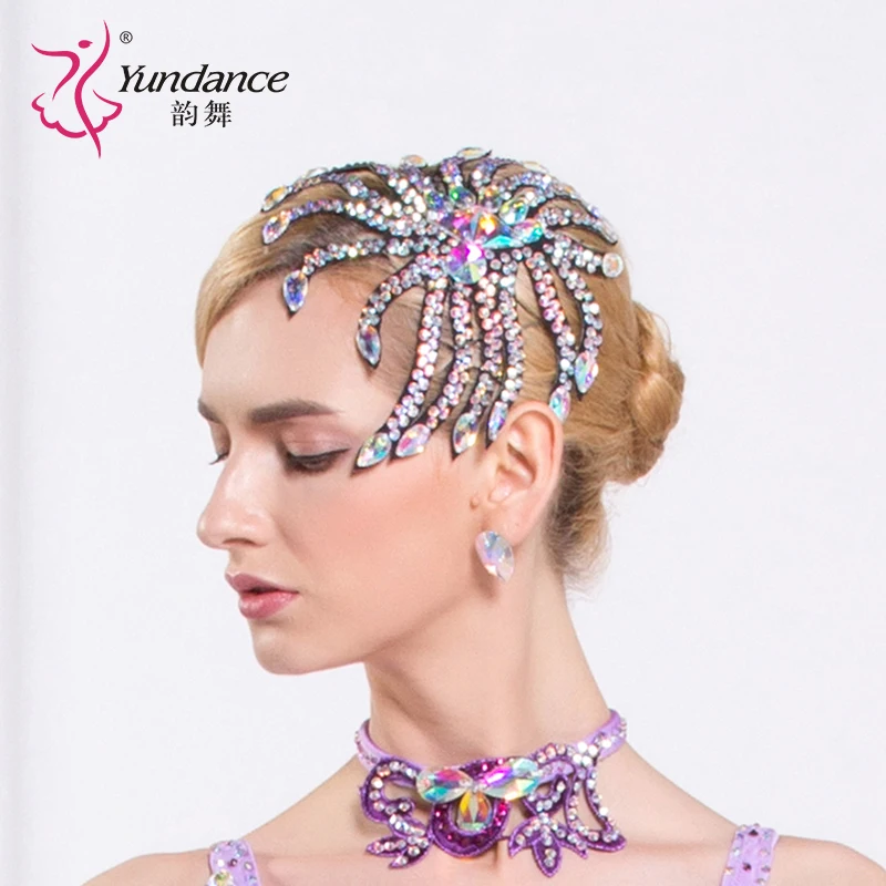 Girls New Diamond Dance Necklace Lady Dance Headwear Female Modern Headdress National Flower Headwear Accessories B-6588
Girls New Diamond Dance Necklace Lady Dance Headwear Female Modern Headdress National Flower Headwear Accessories B-6588