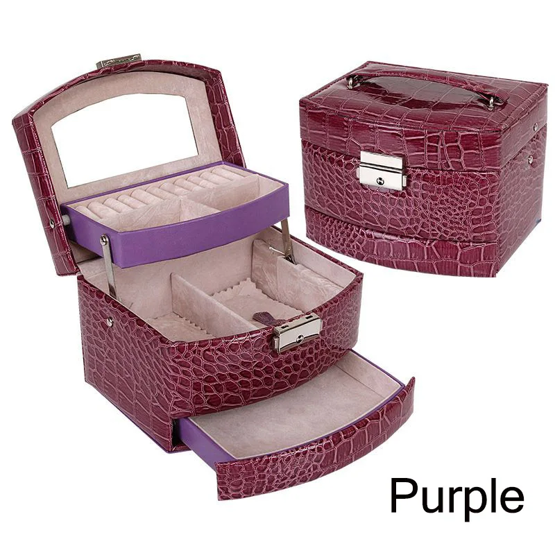 Nanjibao Pink Crocodile Pattern Automatic Jewelry Box Leather Exquisite Three-layer Storage Box For Girls Women
Nanjibao Pink Crocodile Pattern Automatic Jewelry Box Leather Exquisite Three-layer Storage Box For Girls Women