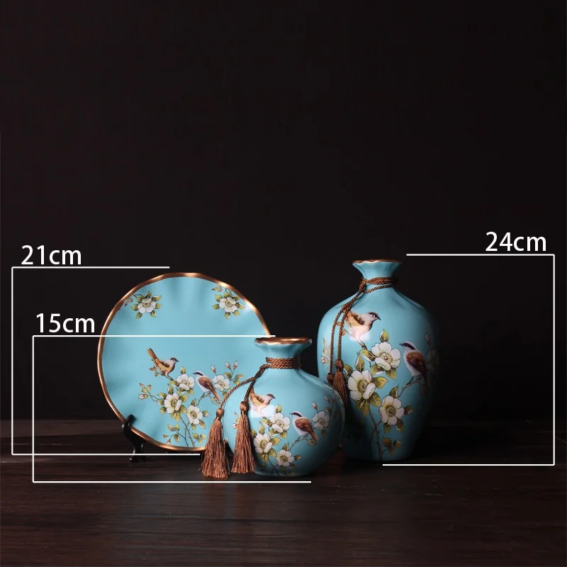 3Pcs/Set Ceramic vase 3D Stereoscopic dried flowers arrangement wobble plate living room entrance ornaments home decorations
3Pcs/Set Ceramic vase 3D Stereoscopic dried flowers arrangement wobble plate living room entrance ornaments home decorations