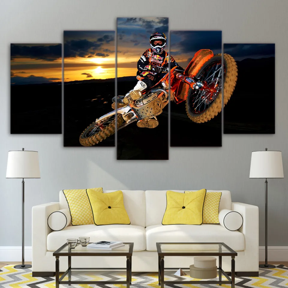 Living Room Wall Art Home Decoration Pictures HD Printed 5 Panel Best Action Motocross Modern Painting On Canvas Posters Frame
Living Room Wall Art Home Decoration Pictures HD Printed 5 Panel Best Action Motocross Modern Painting On Canvas Posters Frame