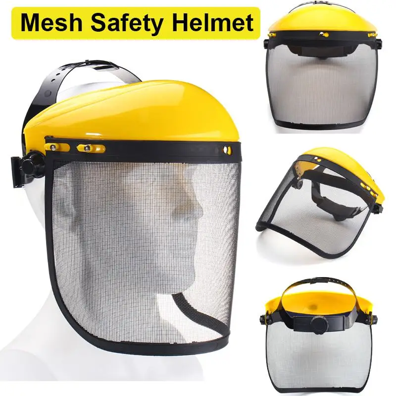 Full Face Mask Steel Metal Mesh Protective Visor Safety Helmet Hat for Chainsaw Brush Cutter Forestry Lawn Mower
Full Face Mask Steel Metal Mesh Protective Visor Safety Helmet Hat for Chainsaw Brush Cutter Forestry Lawn Mower