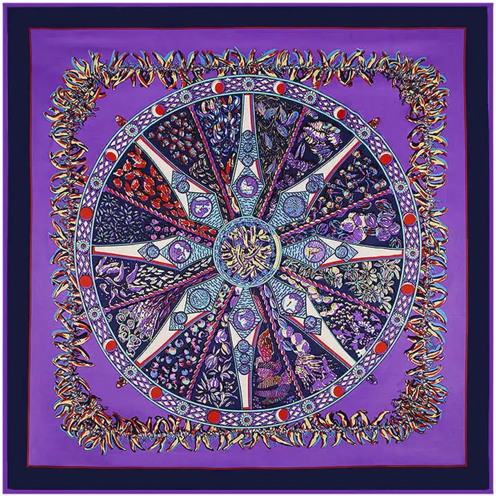 130cm*130cm 100% Silk Euro Brand Style Women HOT Pepper Compass Rose Circle Silk Square Scarf Femal Fashion Shawls
130cm*130cm 100% Silk Euro Brand Style Women HOT Pepper Compass Rose Circle Silk Square Scarf Femal Fashion Shawls