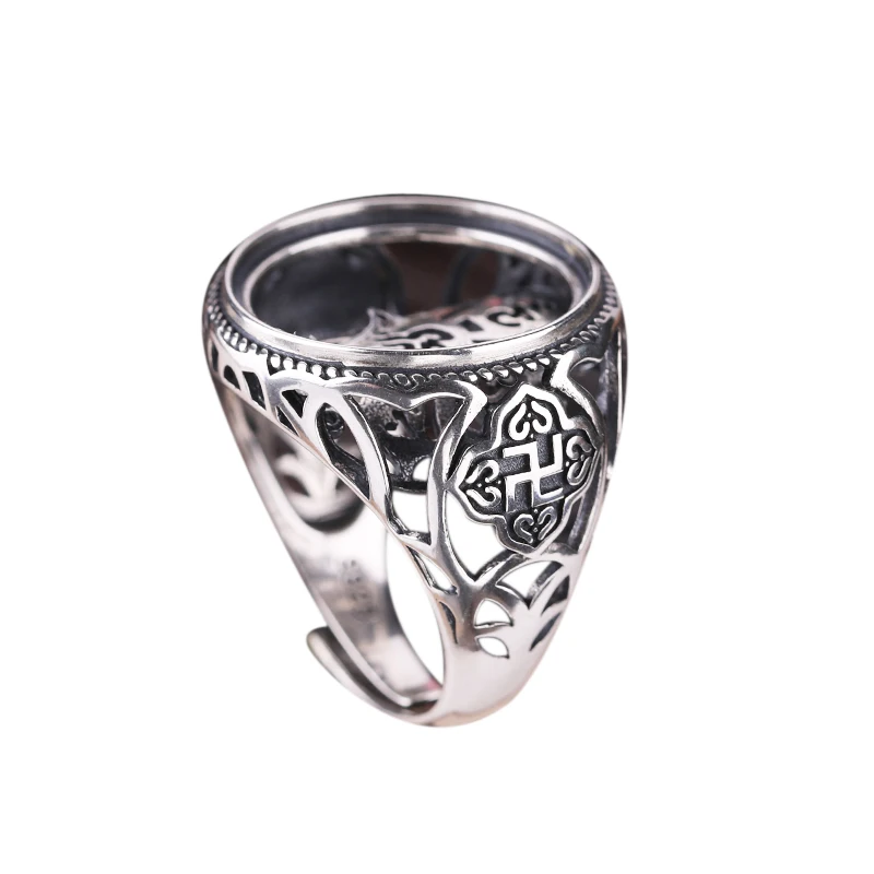 925 Silver Men Engagemetn Ring Vintage Sterling Ring Semi Mount Setting fit 20x20mm Round Cabochon Amber Lapis Lazuli Garnet
925 Silver Men Engagemetn Ring Vintage Sterling Ring Semi Mount Setting fit 20x20mm Round Cabochon Amber Lapis Lazuli Garnet