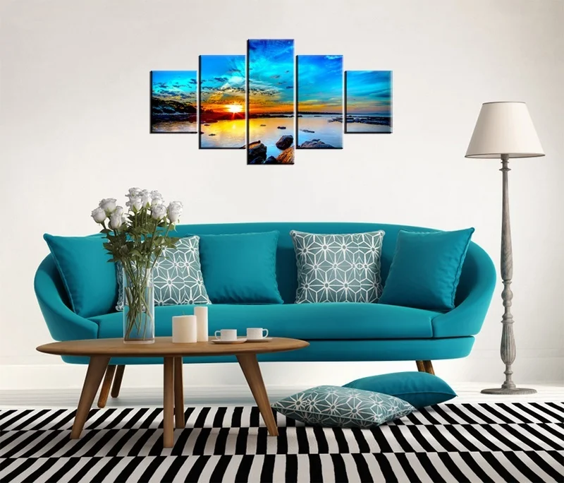 2017 photos of 5 pieces of beautiful morning household adornment picture The canvas print wall art painting,
2017 photos of 5 pieces of beautiful morning household adornment picture The canvas print wall art painting,