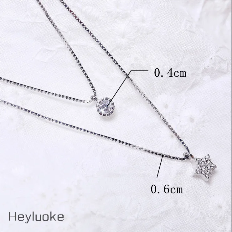 Multiple Zircon Double Layer Necklaces & Pendants for Women Star&Sun Gifts Statement Choker layered Necklace
Multiple Zircon Double Layer Necklaces & Pendants for Women Star&Sun Gifts Statement Choker layered Necklace