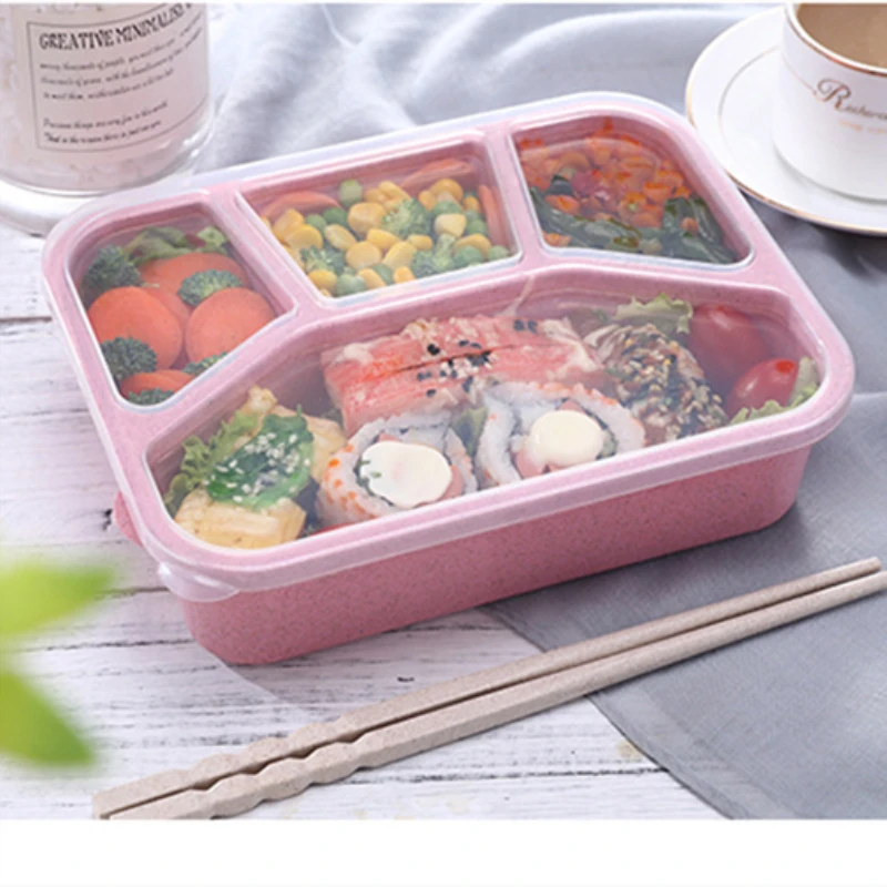 New Multi-grid microwave lunch box Wheat straw High capacity bento box Office students convenient and durable food Container
New Multi-grid microwave lunch box Wheat straw High capacity bento box Office students convenient and durable food Container