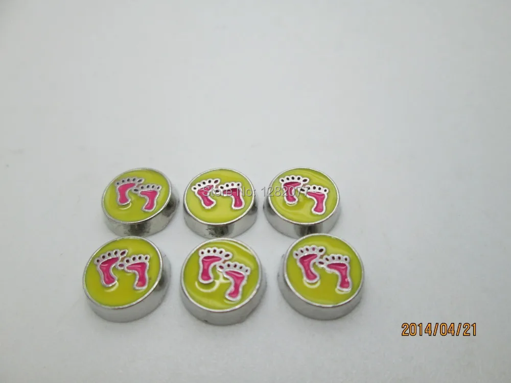 Red Baby Feet Floating Charm for Memory Lockets Lockets|charming tours|baby infant car seat coverbaby charms wholesale |