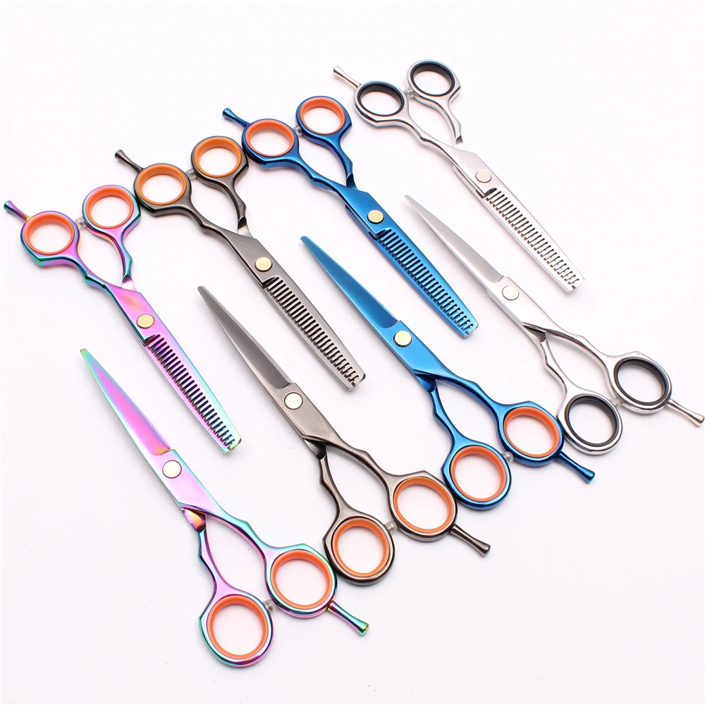 

C1004 5.5" 16cm Customized Logo Hairdresser's Scissors Cutting Shears Thinning Scissors Styling Tool Professional Hair Scissors