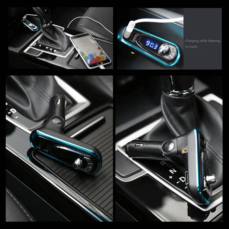T16 зарядное устройство для телефона в автомобиле fm-передатчик Bluetooth