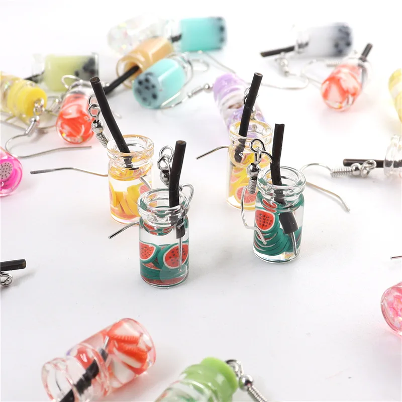 45 Colors Realistic Milk Tea Drink Personality Unique Candy Color Drop Earrings Bubble Tea Resin Earring Party Female
45 Colors Realistic Milk Tea Drink Personality Unique Candy Color Drop Earrings Bubble Tea Resin Earring Party Female
