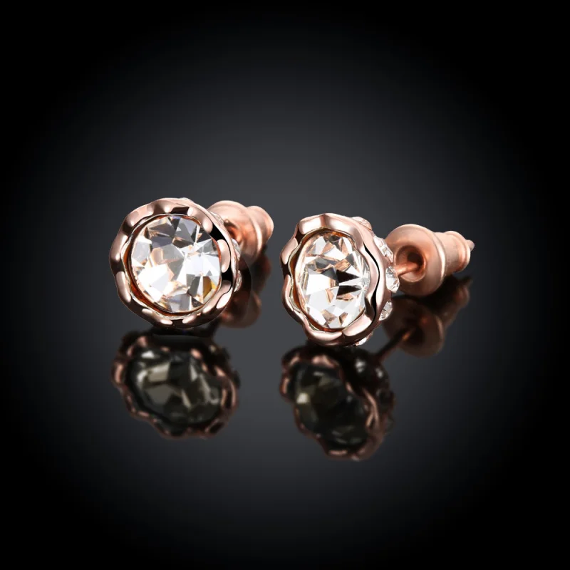 Garilina Fashion jewelry Austrian Crystals White crystal rose gold Stud earrings for women AE2167
Garilina Fashion jewelry Austrian Crystals White crystal rose gold Stud earrings for women AE2167