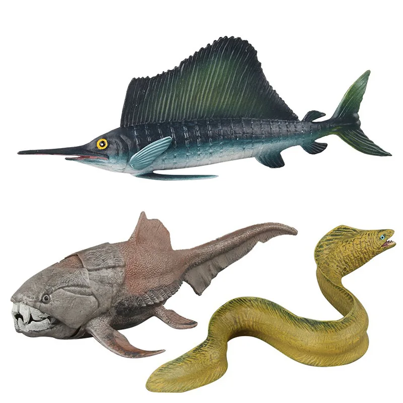 Sailfish/Morayeel/Dunkleosteus фигурка животного коллекционные игрушки морской корпус экшн