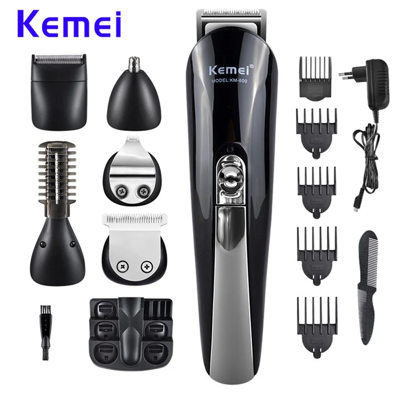 Фото Kemei KM 600 электрическая бритва 11 в 1 многофункциональная машинка для стрижки волос(Aliexpress на русском)