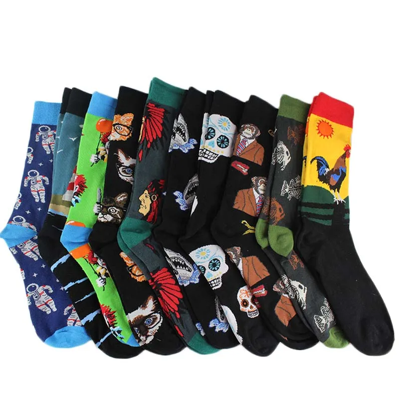 Creative Painting Cotton Funny Colorful Men Socks Wedding Clacetines Hombre Divertidos Animal Food Cute Crew Socks Skarpetki
Creative Painting Cotton Funny Colorful Men Socks Wedding Clacetines Hombre Divertidos Animal Food Cute Crew Socks Skarpetki