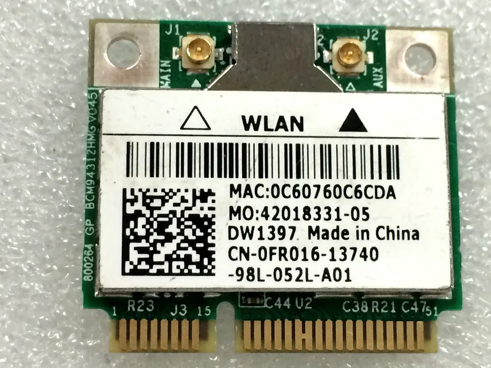 SSEA New DW1397 Broadcom BCM94312 Wireless half Mini PCI-E for Dell Studio XPS 1450 1457 1458 1558 1745 1440 1555 1557
SSEA New DW1397 Broadcom BCM94312 Wireless half Mini PCI-E for Dell Studio XPS 1450 1457 1458 1558 1745 1440 1555 1557