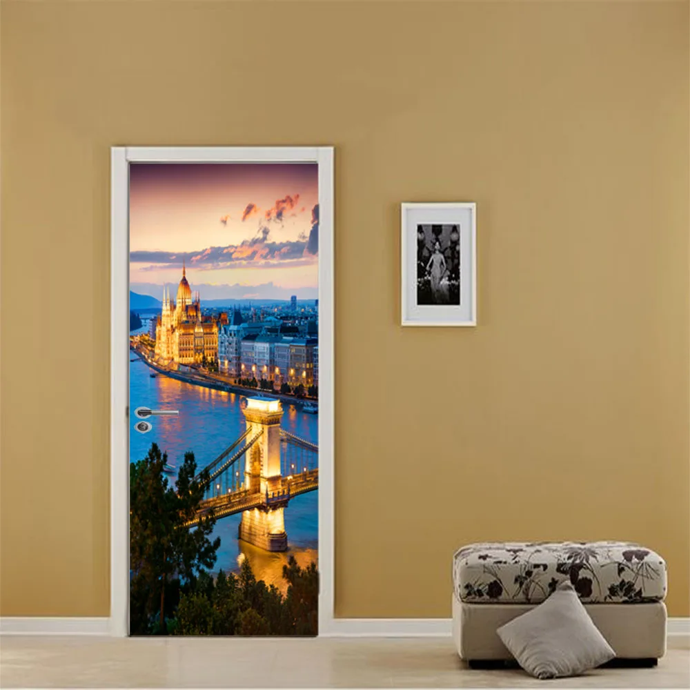 3D Door WallPaper Wall Stickers Twilight City Night Decorative Stickers Door Background Wall Stickers Bedroom Living Room
3D Door WallPaper Wall Stickers Twilight City Night Decorative Stickers Door Background Wall Stickers Bedroom Living Room