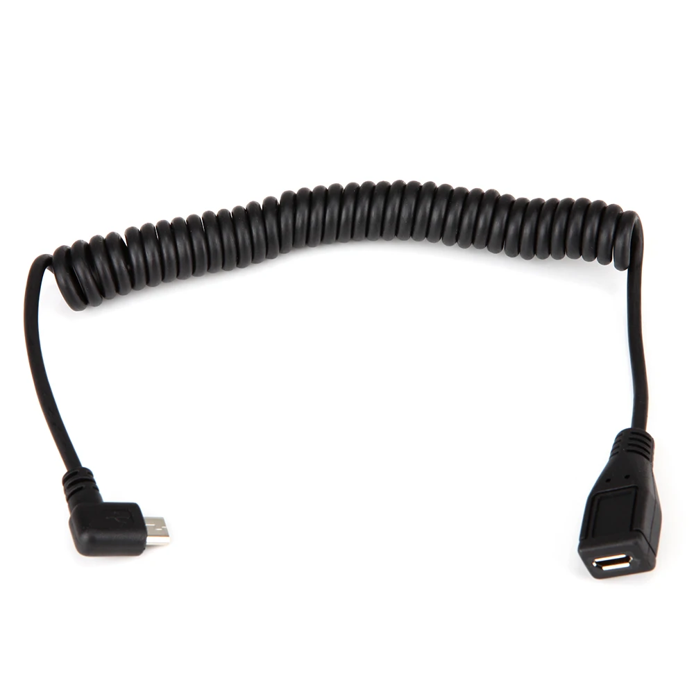 1.5 м 5ft Спираль Спиральный Micro USB B 5 Булавки мужчин и женщин Расширение зарядный