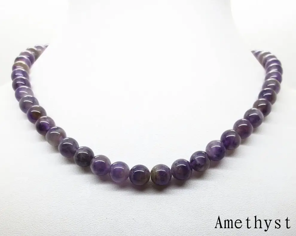

Purple Quartz Stone Choker Necklaces Healing Crystal Howlite Carnelian lapis lazuli Chocker Jewelry for women