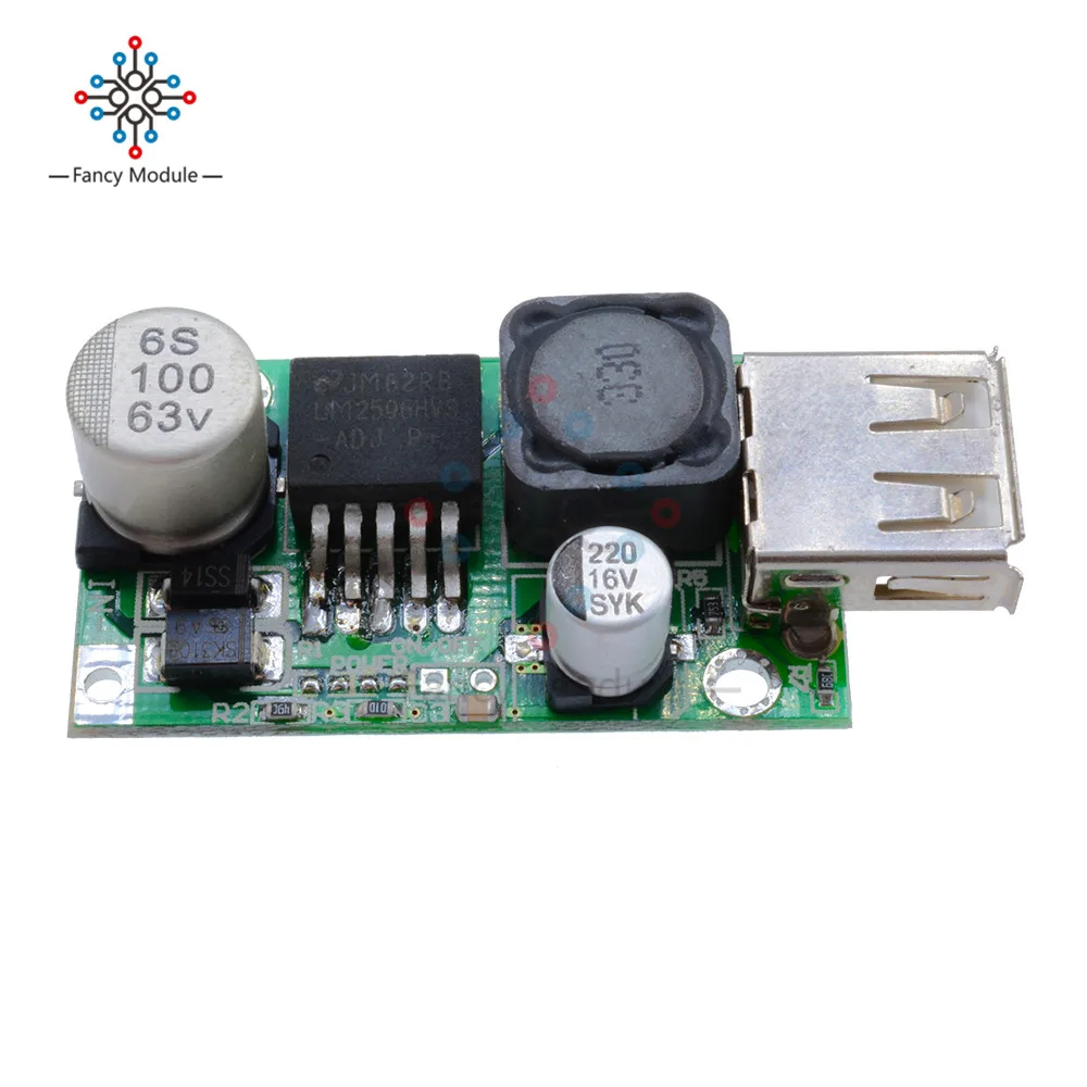 LM2596HV DC Step Down 5V преобразователь модуль 9V 12V 24V 36V 48V to 3A USB зарядное устройство|module