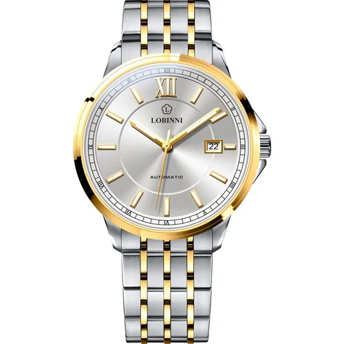 LOBINNI Mens 50M Waterproof Steel Strap Business Single Calendar Luminous Automatic Mechanical Self-wind Wrist Watch
LOBINNI Mens 50M Waterproof Steel Strap Business Single Calendar Luminous Automatic Mechanical Self-wind Wrist Watch
