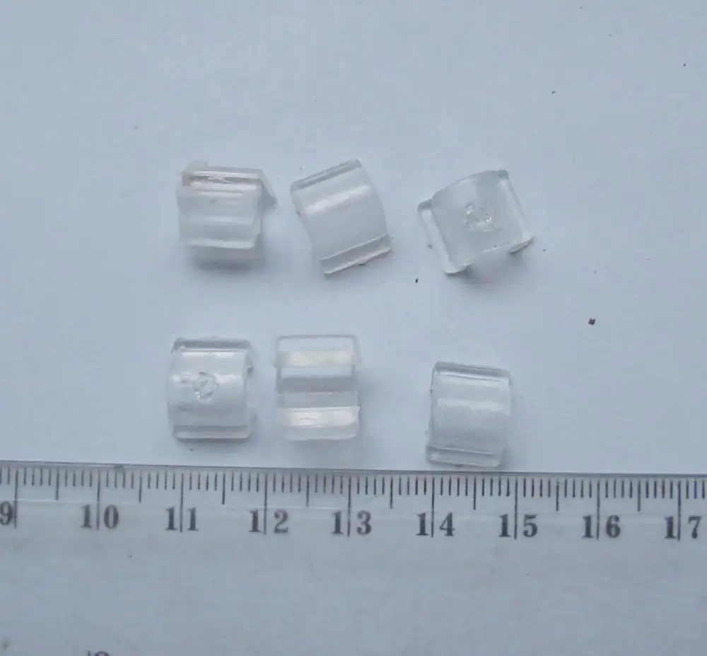 200pcs 10MM*12MM Medium Size inner size 4mm Clear Plastic Cuffs for attaching accessories on elastic hair bands
200pcs 10MM*12MM Medium Size inner size 4mm Clear Plastic Cuffs for attaching accessories on elastic hair bands