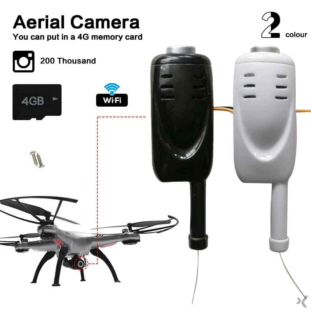 Cewaal Прочная HD 2.0MP 720P антенна камера БПЛА самолет Квадрокоптер для SYMA X5 X5C FPV в