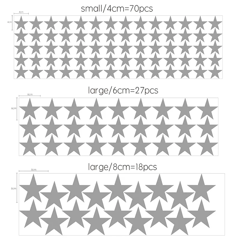 Звезды наклейки на стену Для детских комнат декор для дома многоцветное