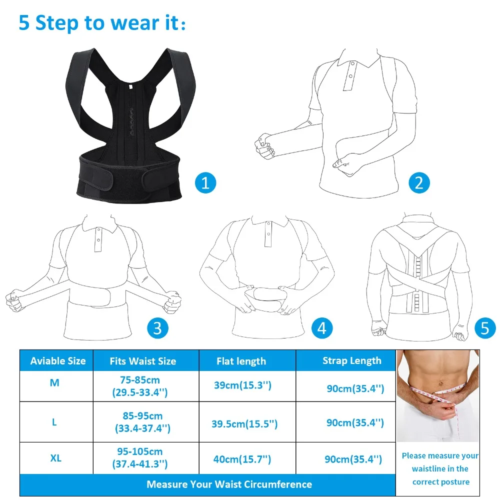 Dropshipping Magnetic Therapy Posture Corrector Brace Shoulder Back Support Belt Braces & Supports Belt Shoulder Posture Unisex
Dropshipping Magnetic Therapy Posture Corrector Brace Shoulder Back Support Belt Braces & Supports Belt Shoulder Posture Unisex