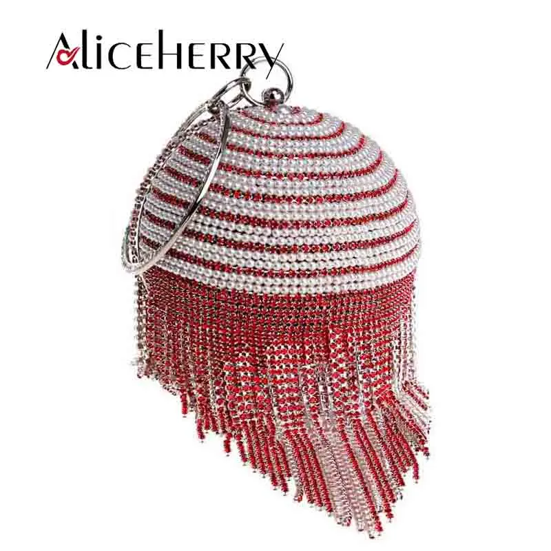 New Arrive Women Evening Bag Round Pearl Diamonds Dinner Party Wedding Clutch High Quality Brand Tassels Shoulder Handbag Red
New Arrive Women Evening Bag Round Pearl Diamonds Dinner Party Wedding Clutch High Quality Brand Tassels Shoulder Handbag Red