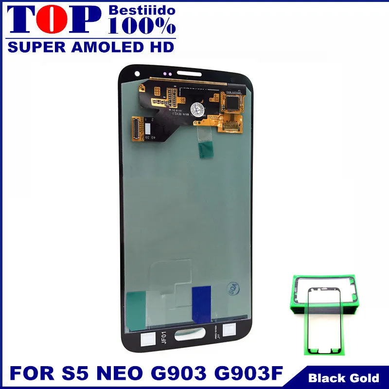 100% протестированный супер AMOLED ЖК дисплей для samsung GALAXY S5 Neo G903 G903F s с кодирующий