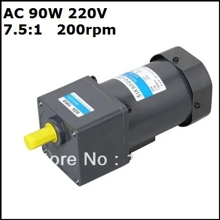 NO. 90075 ac induction gear motor 90W 220V 200rpm ratio 7.5:1