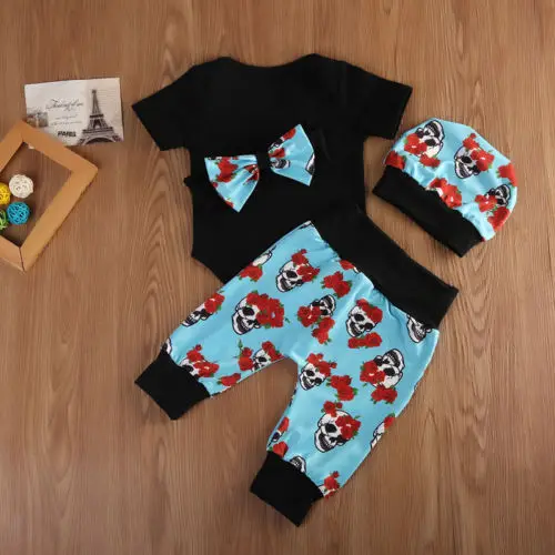 Jumpsuit Bodysuit Tops Short Sleeve Pants Hat Headbands Outfit Clothing Set 4pcs Newborn Baby Boys Girls Clothes Sets
Jumpsuit Bodysuit Tops Short Sleeve Pants Hat Headbands Outfit Clothing Set 4pcs Newborn Baby Boys Girls Clothes Sets