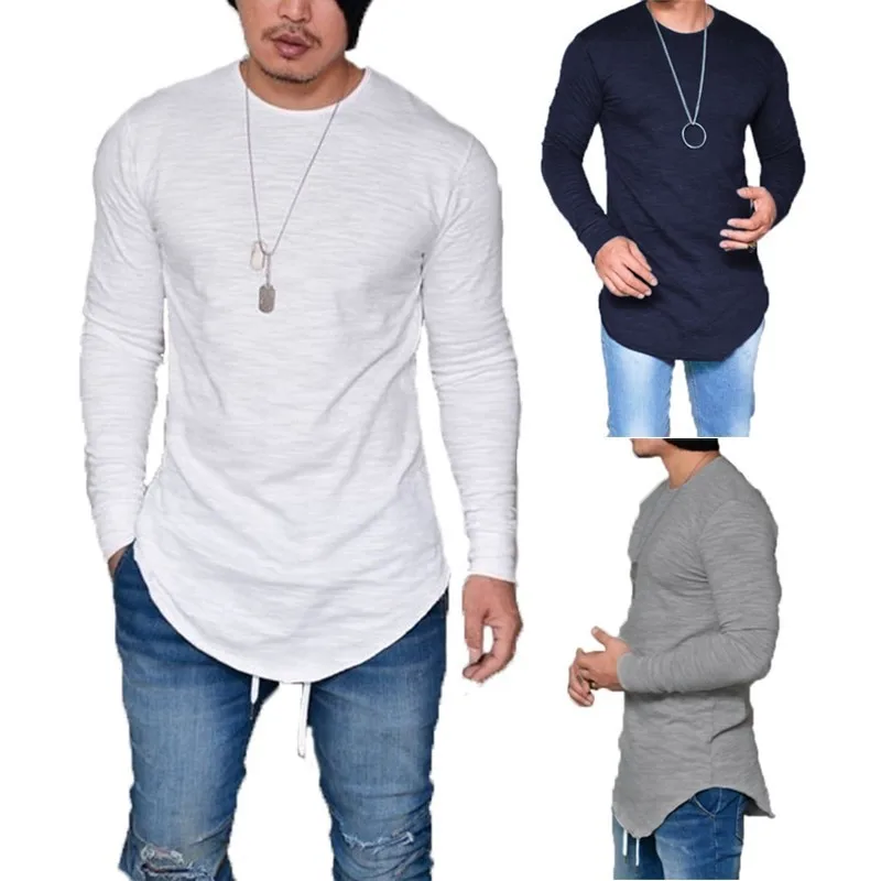 Moomphya Longline Curved Hem Long Sleeve Men T Shirt Casual Slim Elastic Soft Solid T-Shirt Men Male Tops Tee Plus Size S-5XL
Moomphya Longline Curved Hem Long Sleeve Men T Shirt Casual Slim Elastic Soft Solid T-Shirt Men Male Tops Tee Plus Size S-5XL