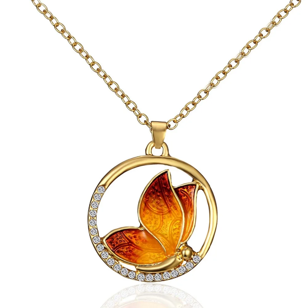 Hot Fashion Butterfly Rhinestone Round Pendant Necklaces for Women Men Gifts Accessory Jewelry gold Link Chain
Hot Fashion Butterfly Rhinestone Round Pendant Necklaces for Women Men Gifts Accessory Jewelry gold Link Chain