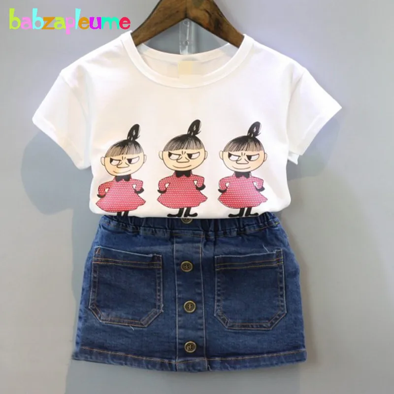 2PCS/2-6Years/Summer Style Kids Clothes For Baby Girls Suits Cartoon Cute White T-shirt+Denim Skirt Children Clothing Set BC1222
2PCS/2-6Years/Summer Style Kids Clothes For Baby Girls Suits Cartoon Cute White T-shirt+Denim Skirt Children Clothing Set BC1222