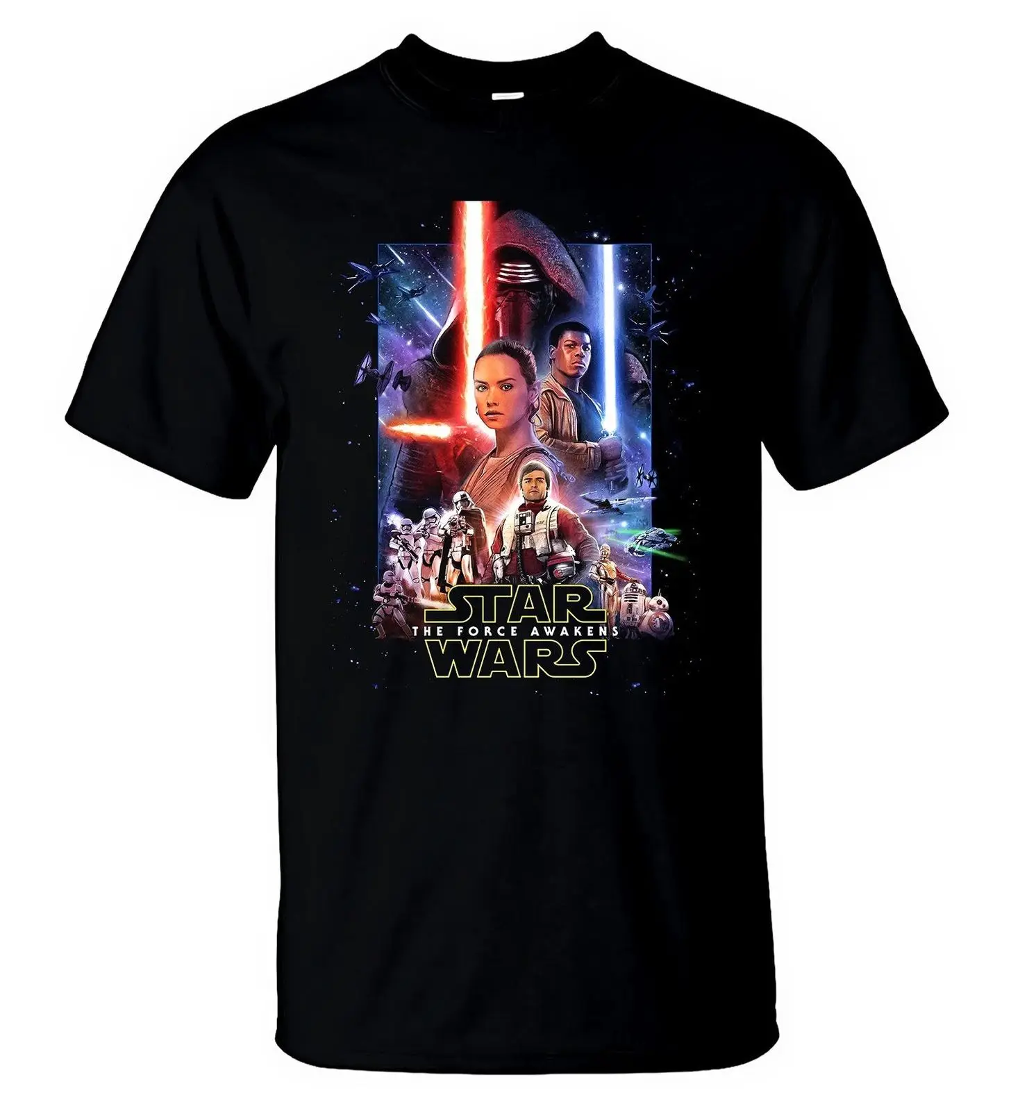 Звездные войны The Force Awakens футболка американская экшн Футболка мужская V.1
