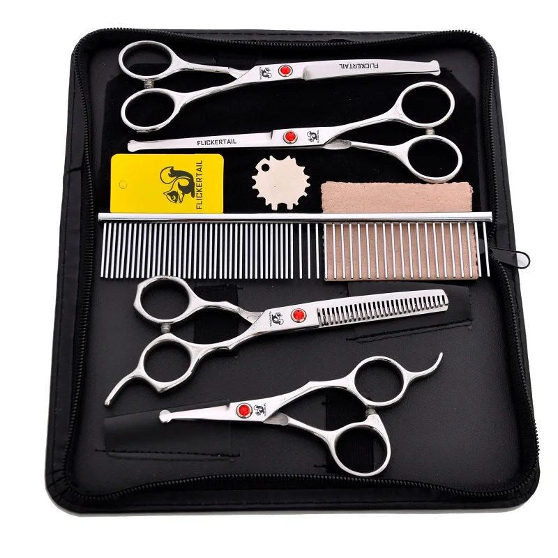 4.5 6.0 inch Round-Headed Professional pet scissors for cat dog grooming High Quality Straight Thinning Curved Scissors 5pcs
4.5 6.0 inch Round-Headed Professional pet scissors for cat dog grooming High Quality Straight Thinning Curved Scissors 5pcs