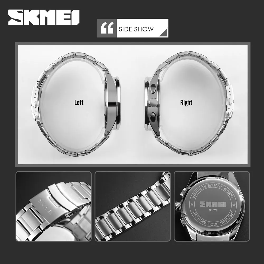 SKMEI Large Men Sport Watches Business Man Quartz Watch Stopwatch Waterproof Top Brand Clock Luxury Quartz Watches 9175 Reloj
SKMEI Large Men Sport Watches Business Man Quartz Watch Stopwatch Waterproof Top Brand Clock Luxury Quartz Watches 9175 Reloj