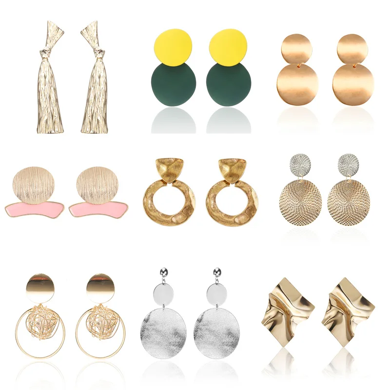 Bohemian Style Metal Drop Earrings Silver Gold Circle Earrings Women Wholesale Pendientes Boho Wedding Party Christmas Gifts
Bohemian Style Metal Drop Earrings Silver Gold Circle Earrings Women Wholesale Pendientes Boho Wedding Party Christmas Gifts