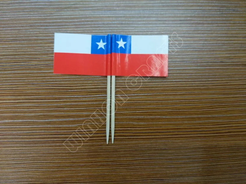 Мини-Чили флаг зубочисток для еды 300 шт. палочки ужина торта украшение кексов