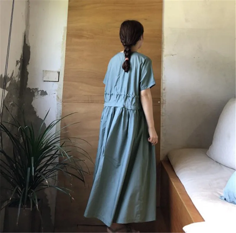 Women Summer Dress Long Chiffon Pleated Dress Solid O-neck Japan Korean Vintage Lady Office Work Wear Casual Girls Dress 2019
Women Summer Dress Long Chiffon Pleated Dress Solid O-neck Japan Korean Vintage Lady Office Work Wear Casual Girls Dress 2019