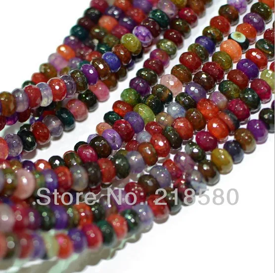 H-ARB057 5 Strands/lot 15.5 inch Faceted Fire Agat Rondelle Beads 6mmx10mm, 8mmx12mm
H-ARB057 5 Strands/lot 15.5 inch Faceted Fire Agat Rondelle Beads 6mmx10mm, 8mmx12mm